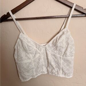 Elegant Lace Bralette in Cream